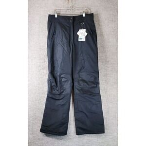 Slalom Snow Pants Womens L Black Side Zip Insulated Ski Snowboard Soft Shell NEW